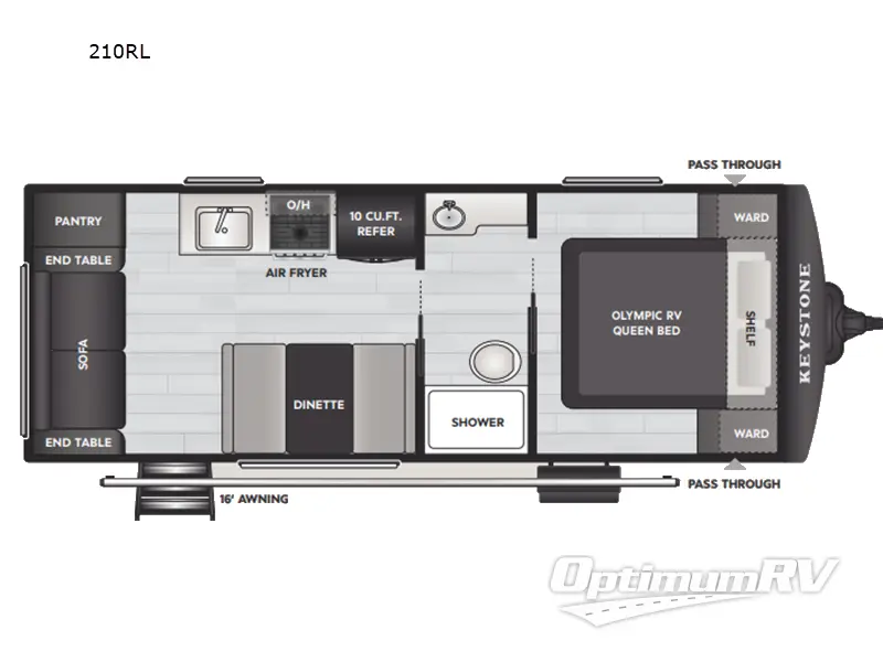 2027 Keystone Hideout 210RL Floorplan Photo