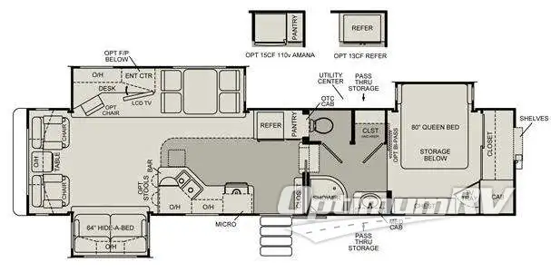 2008 Pilgrim Open Road 357RL3S-5 Floorplan Photo