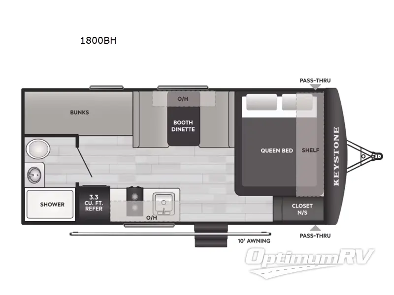 2026 Keystone Springdale Mini 1800BH Floorplan Photo