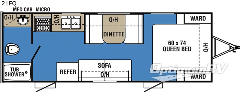 2019 Coachmen Clipper Ultra-Lite 21FQ Floorplan Photo