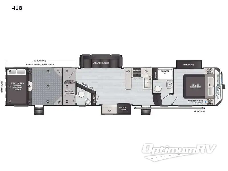 2021 Keystone Carbon 418 RV Floorplan Photo