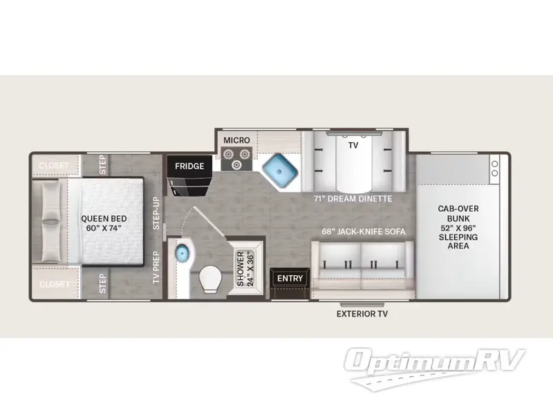 2024 Thor FREEDOM ELITE 28HE RV Floorplan Photo