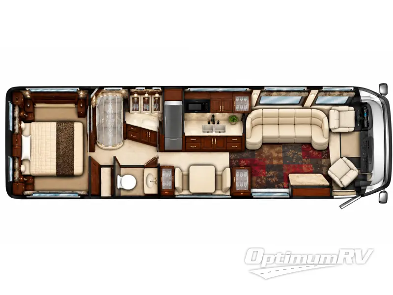 2001 Country Coach Prevost ROYAL RV Floorplan Photo