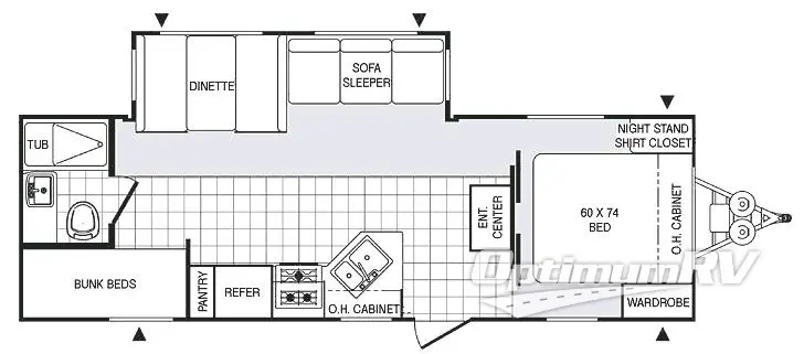 2007 Palomino Puma 26-FBSS RV Floorplan Photo
