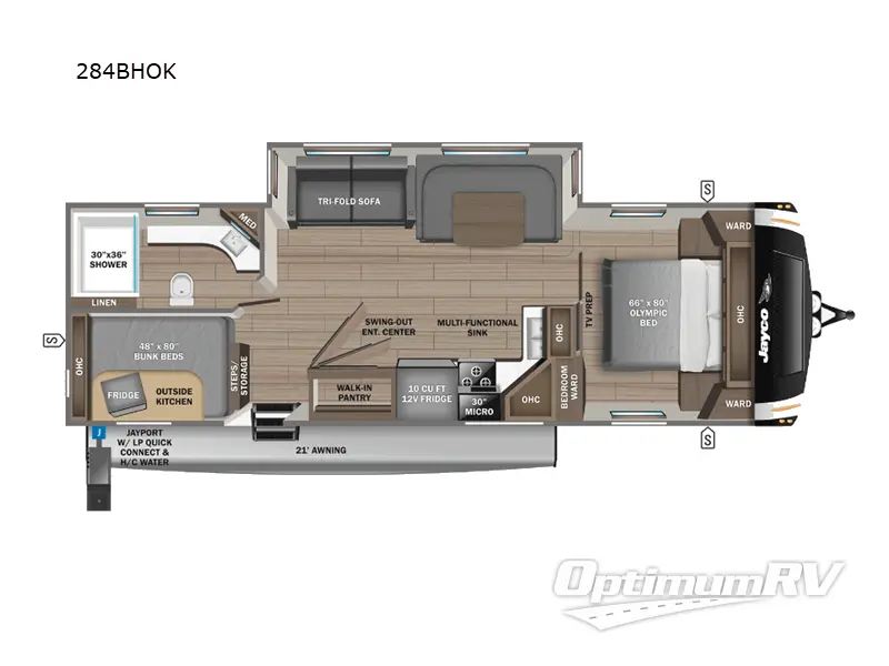 2025 Jayco Eagle HT 284BHOK RV Floorplan Photo