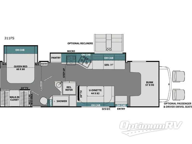 2019 Coachmen Leprechaun 311FS Ford 450 Floorplan Photo