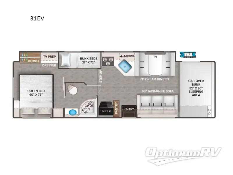 2023 Thor Chateau 31EV Floorplan Photo