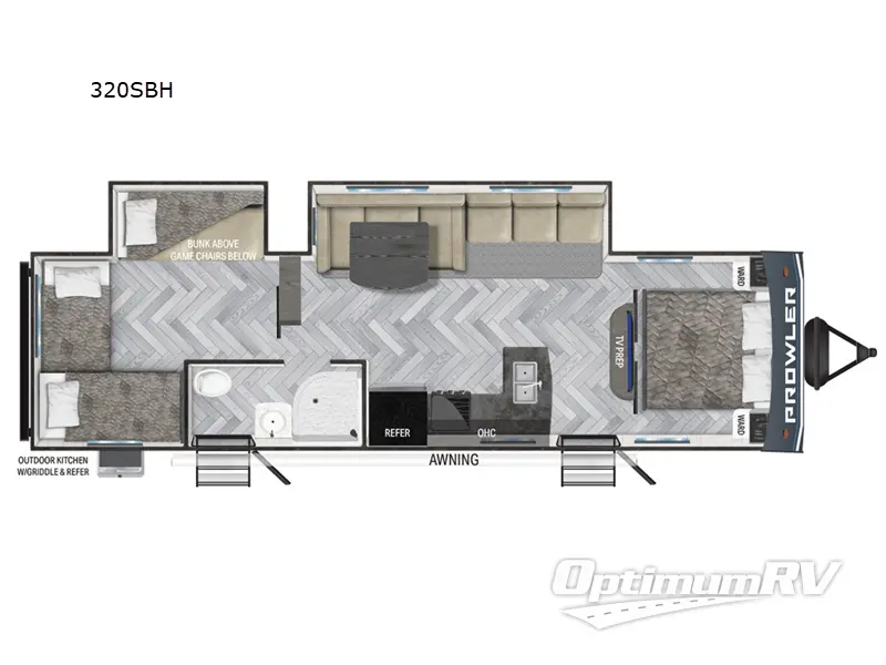 2023 Heartland Prowler 320SBH Floorplan Photo