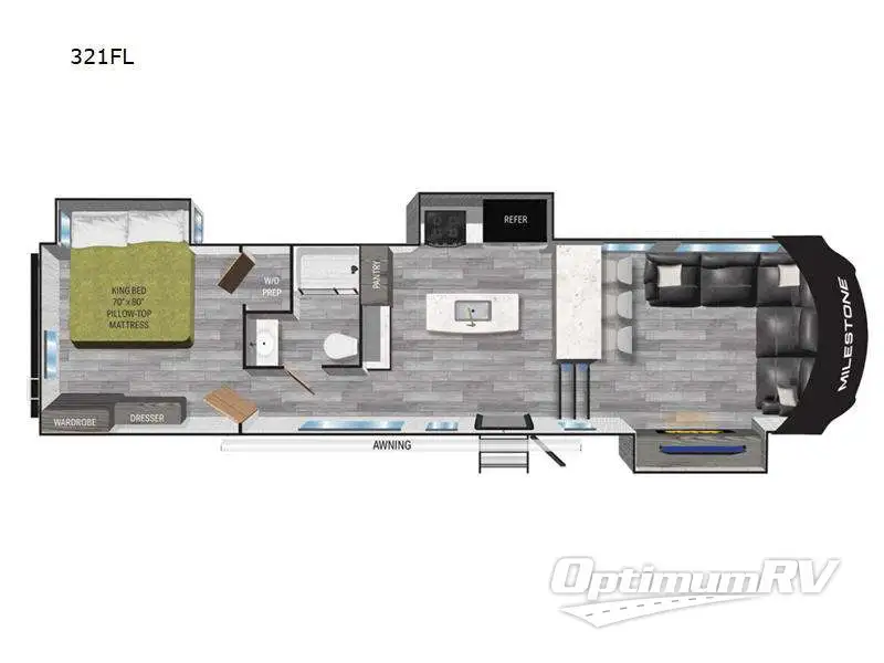2023 Heartland Milestone 321FL RV Floorplan Photo