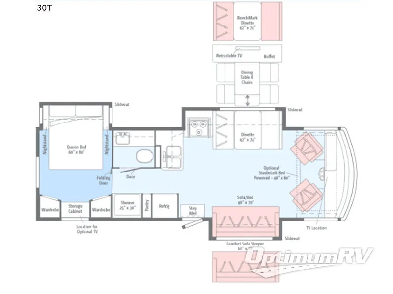 2017 Winnebago Vista LX 30T RV Floorplan Photo