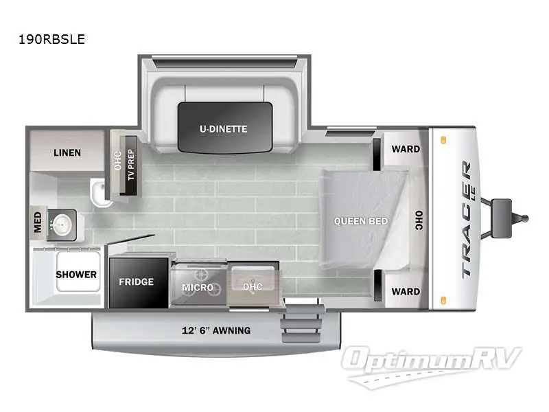 2022 Prime Time Tracer 190RBSLE RV Floorplan Photo