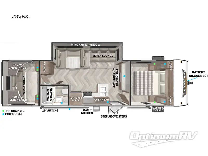 2022 Forest River Wildwood X-Lite 28VBXL Floorplan Photo