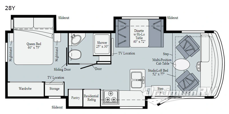 2020 Winnebago Intent 28Y Floorplan Photo