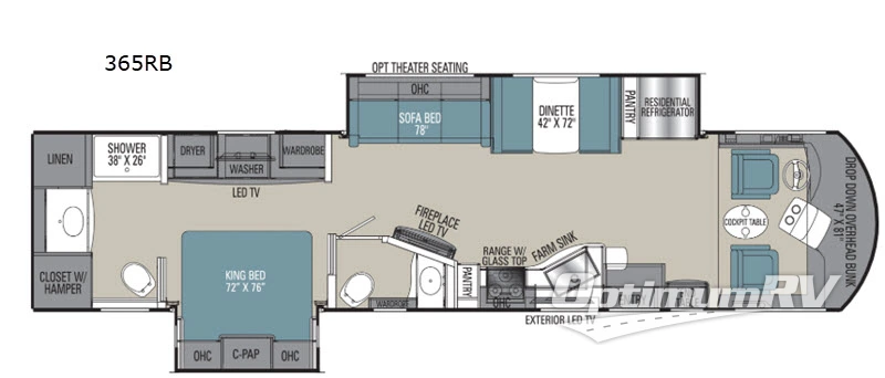 2021 Coachmen Sportscoach SRS 365RB Floorplan Photo
