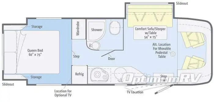 2012 Winnebago View Profile 24G RV Floorplan Photo