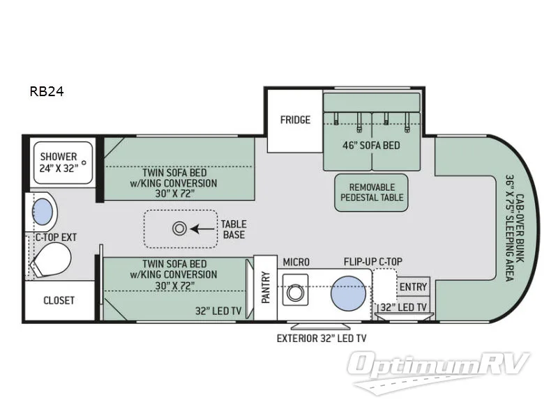 2018 Thor Synergy RB24 Floorplan Photo