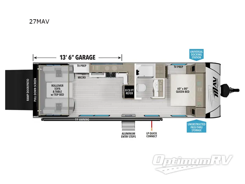 2024 Grand Design Momentum MAV 27MAV RV Floorplan Photo
