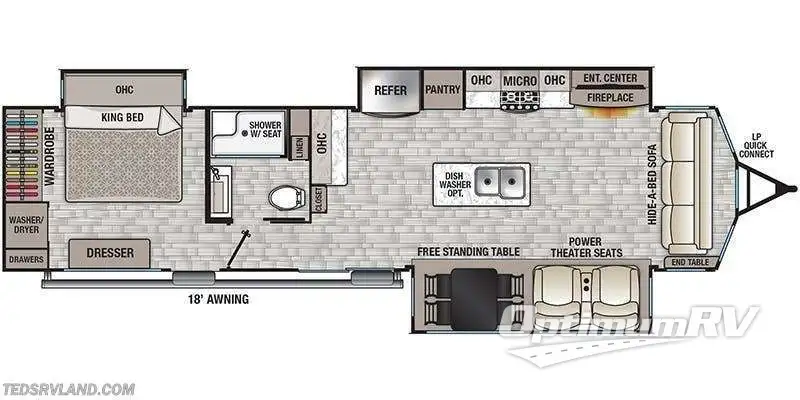 2024 Forest River Cedar Creek Cottage 40CCK Floorplan Photo