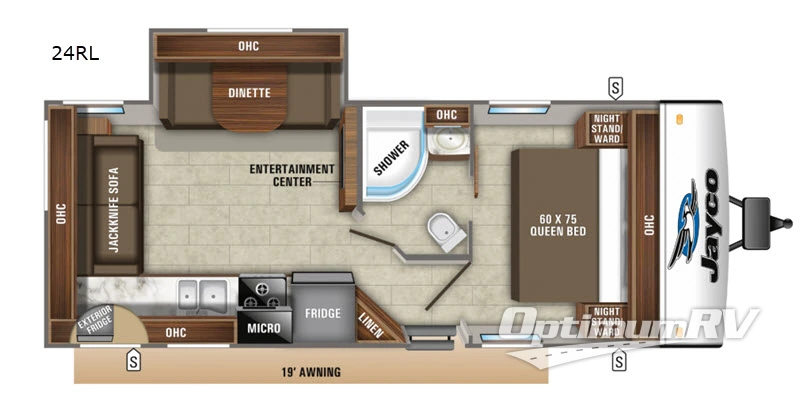 2020 Jayco Jay Feather 24RL Floorplan Photo