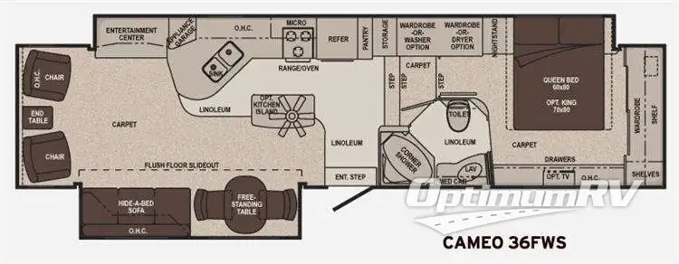 2011 Carriage Cameo 36FWS Floorplan Photo