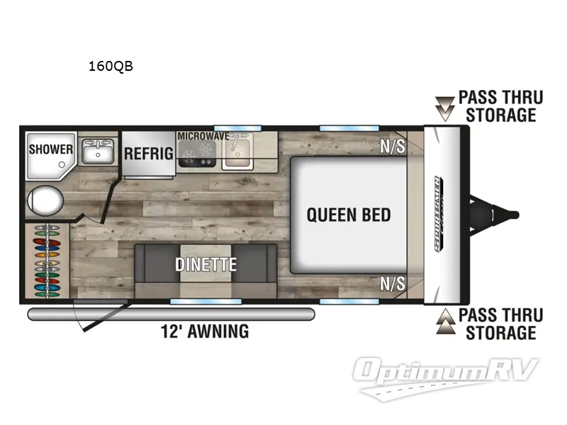 2022 KZ SPORTSMEN CLASSIC 160QB RV Floorplan Photo