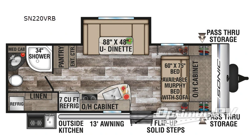 2020 Venture Sonic SN220VRB RV Floorplan Photo