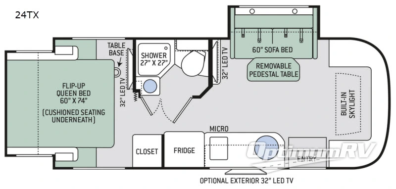 2018 Thor Gemini 24TX Floorplan Photo