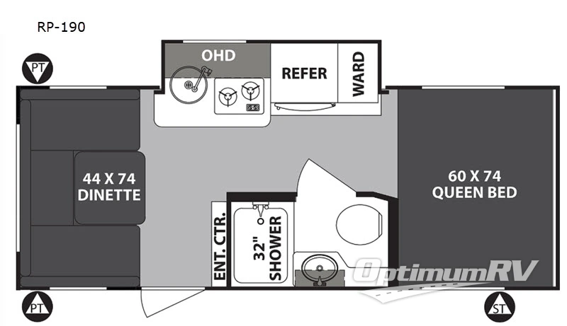 2019 Forest River R Pod RP-190 RV Floorplan Photo