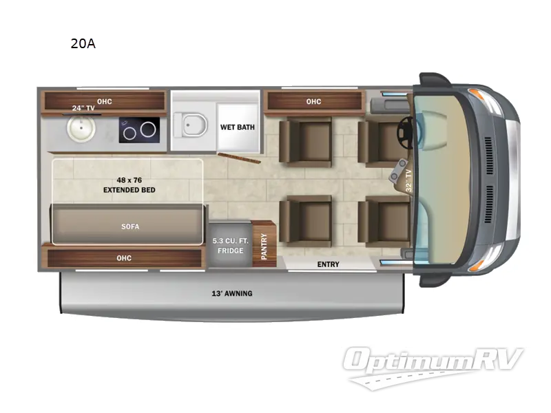 2022 Jayco Swift 20A RV Floorplan Photo