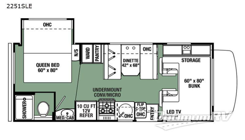 2020 Forest River Forester LE 2251SLE Chevy Floorplan Photo