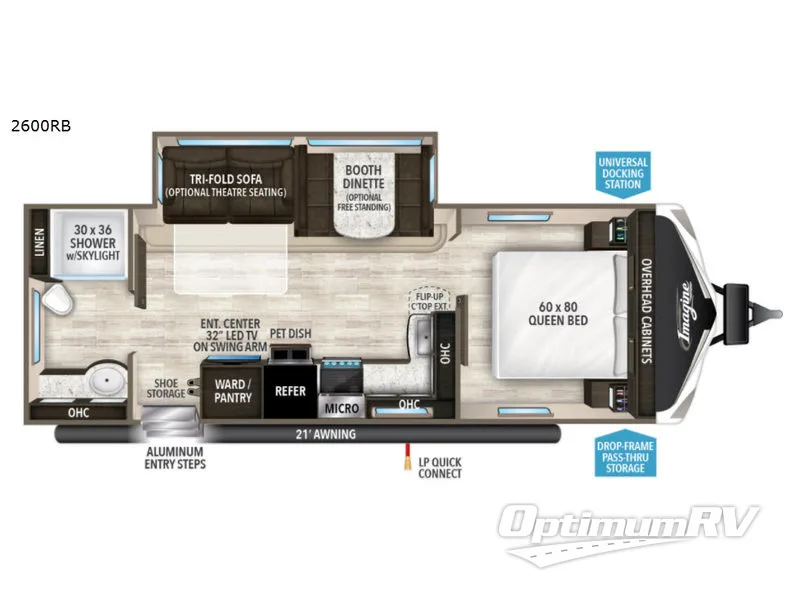 2019 Grand Design Imagine 2600RB Floorplan Photo