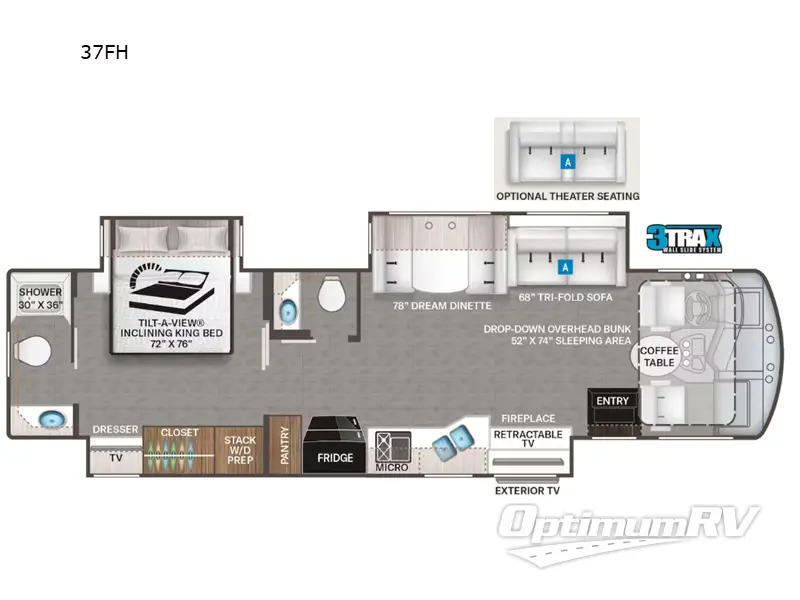 2023 Thor Challenger 37FH RV Floorplan Photo