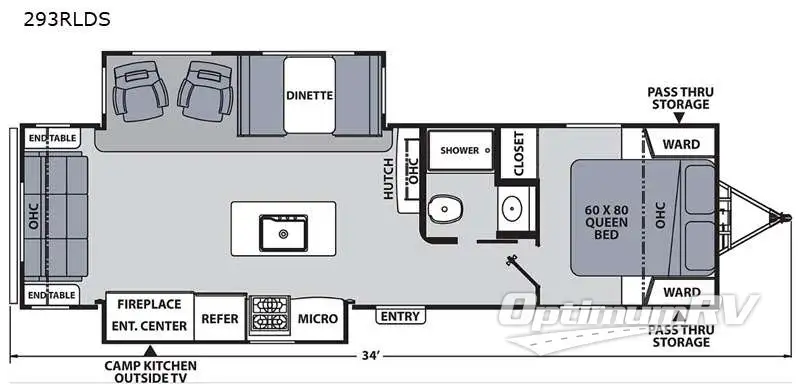 2021 Coachmen Apex Ultra-Lite 293RLDS Floorplan Photo