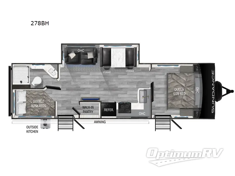 2023 Heartland Sundance Ultra Lite 278BH Floorplan Photo