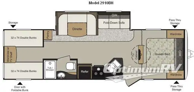 2011 Keystone Passport 2910BH Grand Touring Floorplan Photo