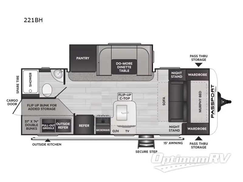 2024 Keystone Passport SL 221BH Floorplan Photo