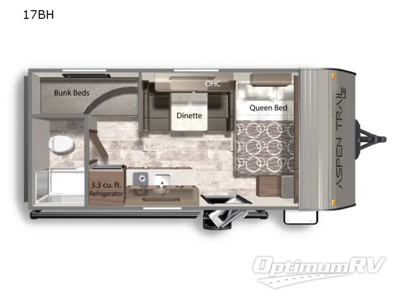 2022 Dutchmen Aspen Trail LE 17BH RV Floorplan Photo