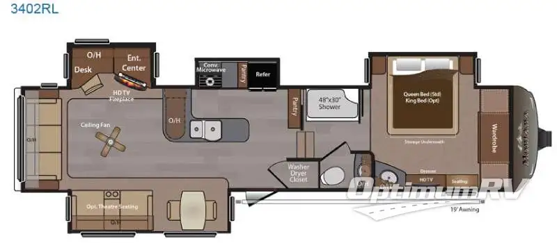 2015 Keystone Montana 3402 RL RV Floorplan Photo