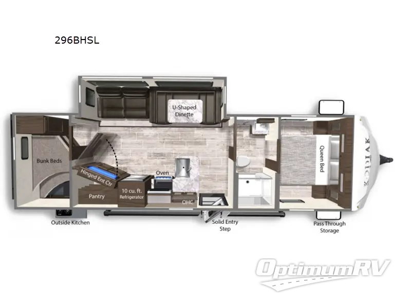 2022 Dutchmen Kodiak Ultra-Lite 296BHSL RV Floorplan Photo