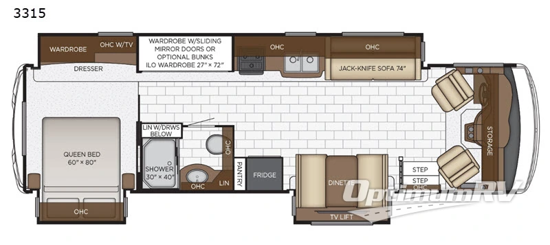 2020 Newmar Bay Star Sport 3315 Floorplan Photo