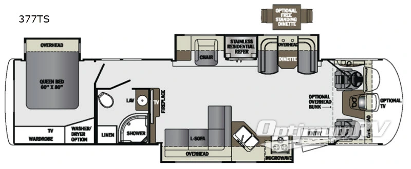 2018 Forest River Georgetown XL 377TS RV Floorplan Photo