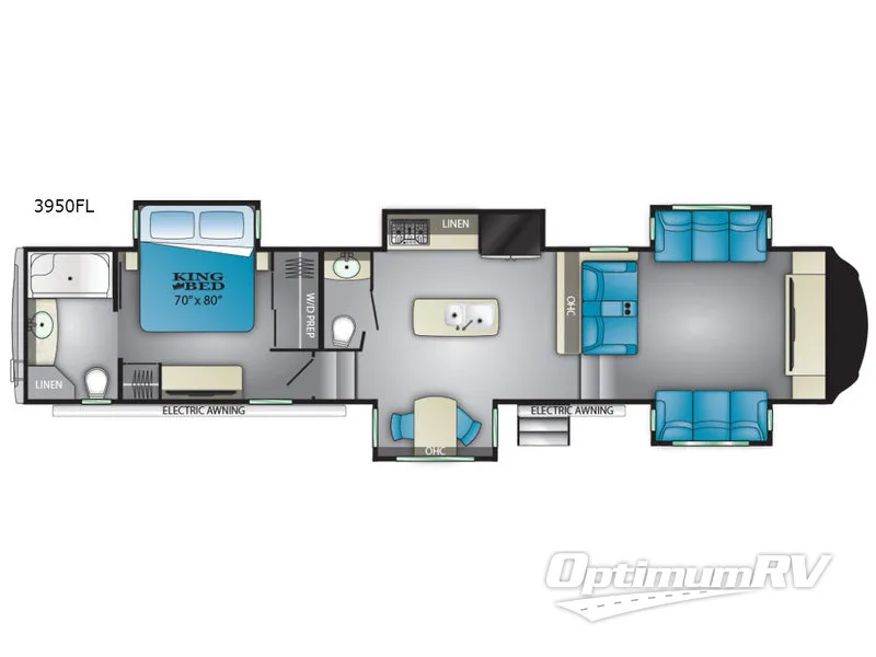 2019 Heartland Bighorn 3950FL Floorplan Photo