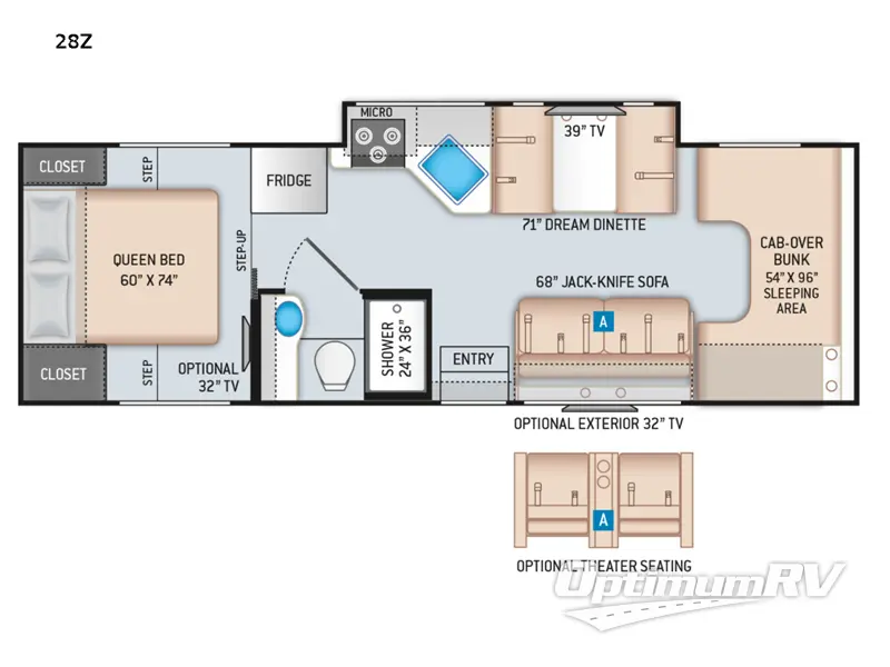 2022 Thor Chateau 28Z Floorplan Photo