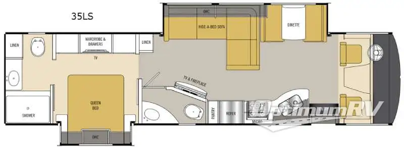 2016 Coachmen Mirada 35LS RV Floorplan Photo