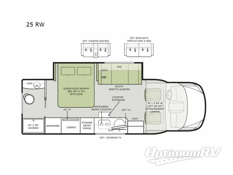 2024 Tiffin Wayfarer 25RW Floorplan Photo