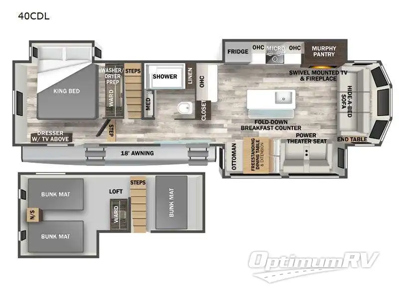 2024 Forest River Cedar Creek Cottage 40CDL Floorplan Photo