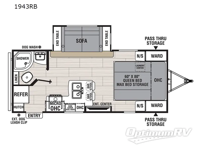 2022 Coachmen Northern Spirit Ultra Lite 1943RB Floorplan Photo