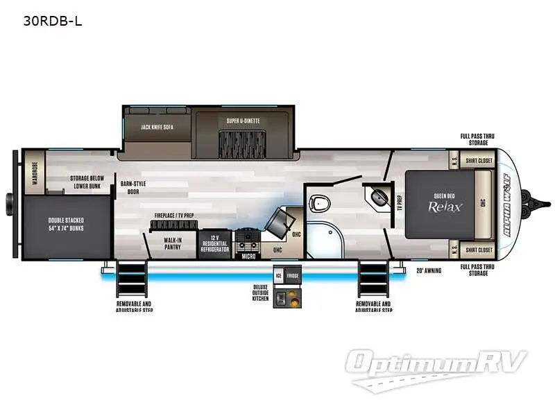 2021 Forest River Cherokee Alpha Wolf 30RDB-L RV Floorplan Photo