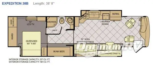 2013 Fleetwood Expedition 38B Floorplan Photo