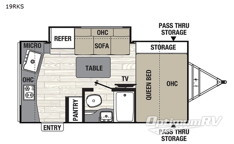 2019 Coachmen Freedom Express Pilot 19RKS RV Floorplan Photo